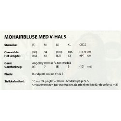 Mohairbluse med V-hals