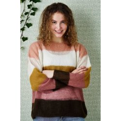 Stribet Sweater i Angel