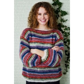 Stribet bluse i 4 trde