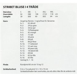 Stribet bluse i 4 trde