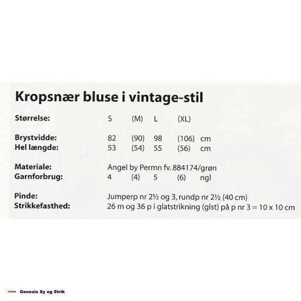 Kropsnr bluse i vintage-stil