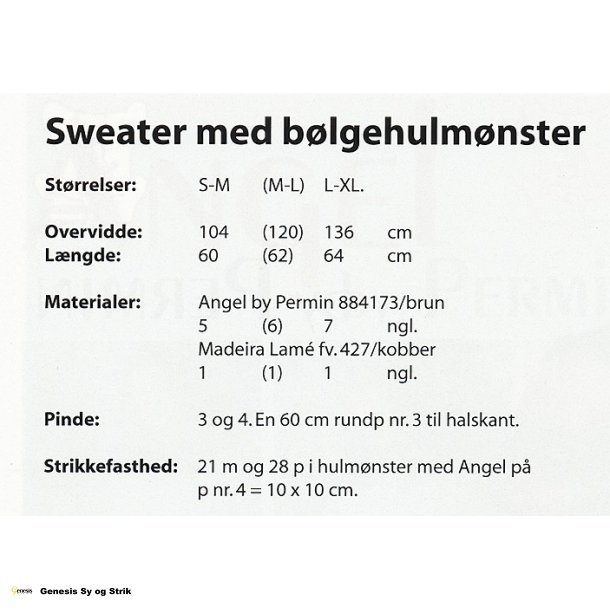 Sweater med blgehulmnster
