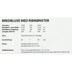 Bredbluse med ribmnster