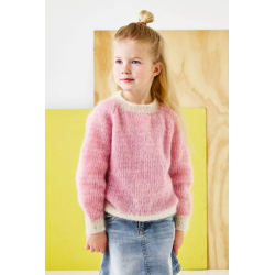 Raglan sweater m. striber til brn