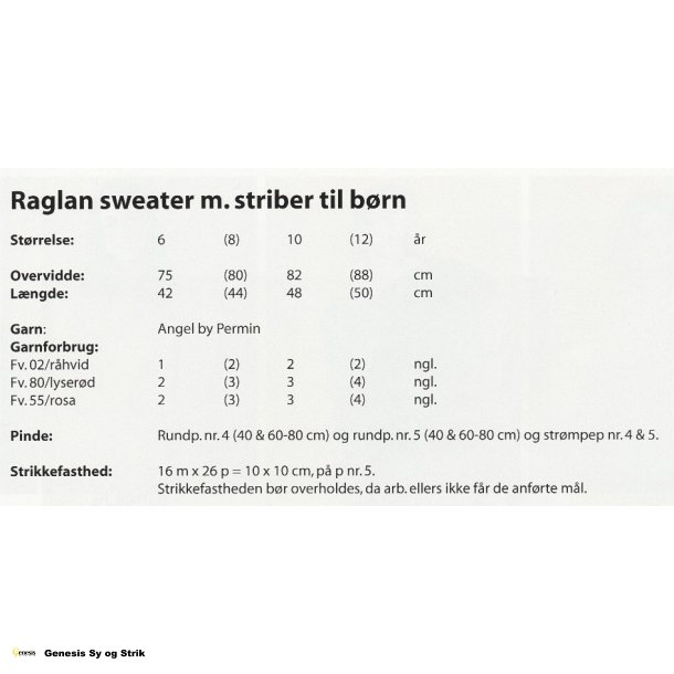 Raglan sweater m. striber til brn