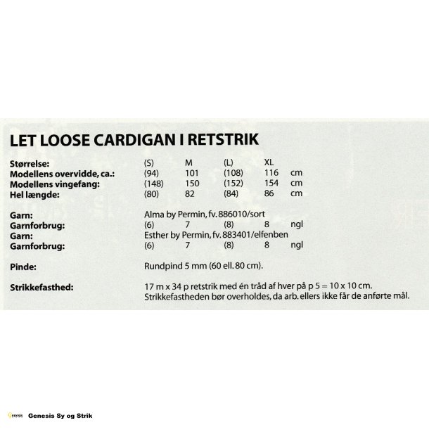 Let loose Cardigan i retstrik