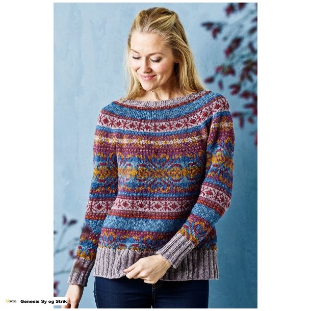 Sweater med mnsterborter