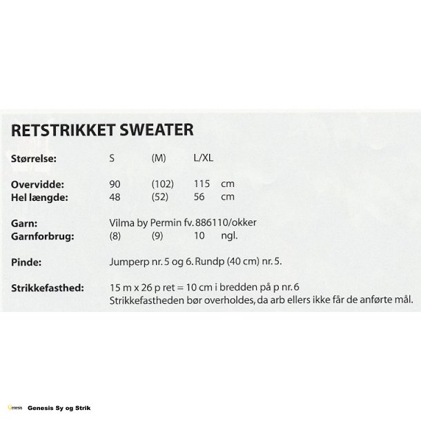Retstrikket sweater
