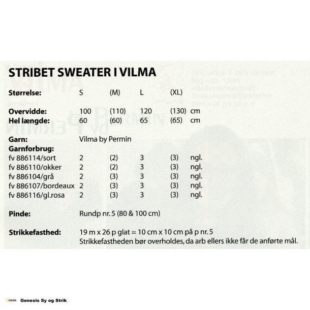 Stribet Sweater i Vilma - Bluser/Trøjer - Genesis Sy og