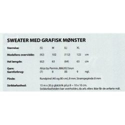 Sweater med grafisk mnster