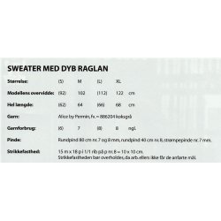 Sweater med dyb raglan