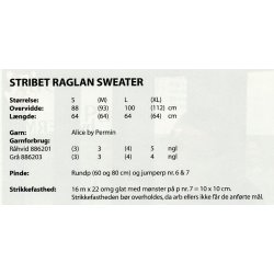 Stribet raglan sweater