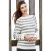 Stribet raglan sweater