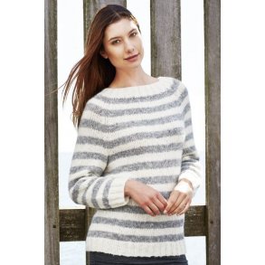 Stribet raglan sweater