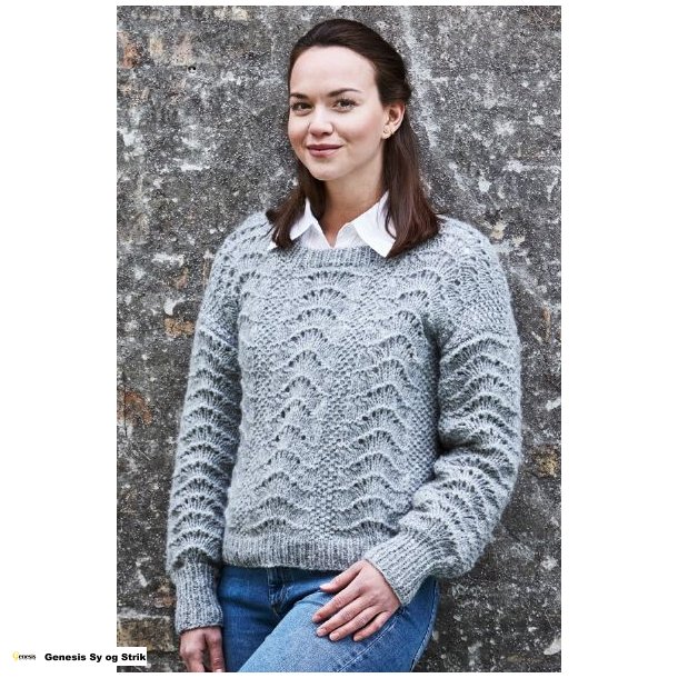 Bluse med pfuglemnster i Alice