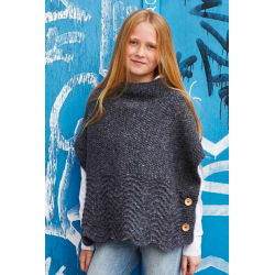 Poncho med blgemnster