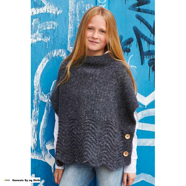 Poncho med blgemnster