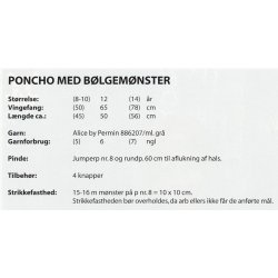 Poncho med blgemnster
