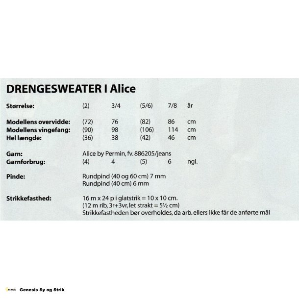 Drengesweater i Alice