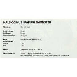 Hals og hue i pfuglemnster