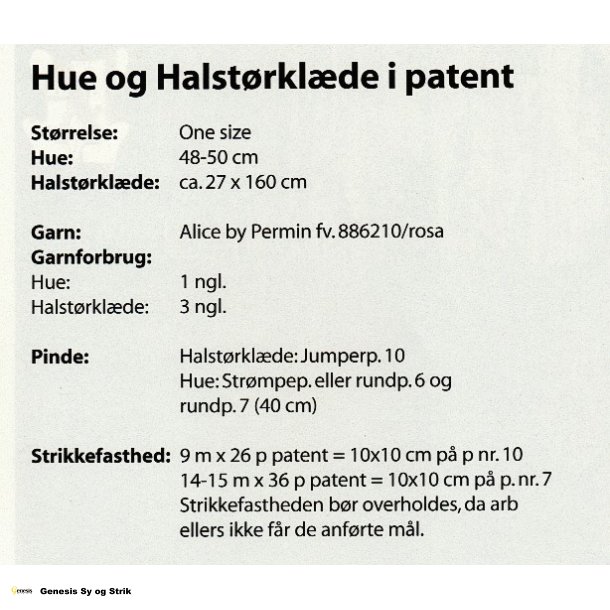 Hue og halstrklde i patent