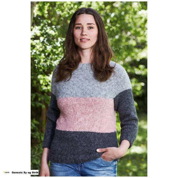 Raglan Sweater med striber