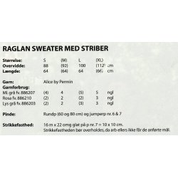 Raglan Sweater med striber