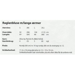 Raglanbluse m/lange rmer
