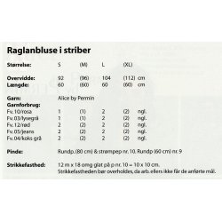 Raglanbluse i striber