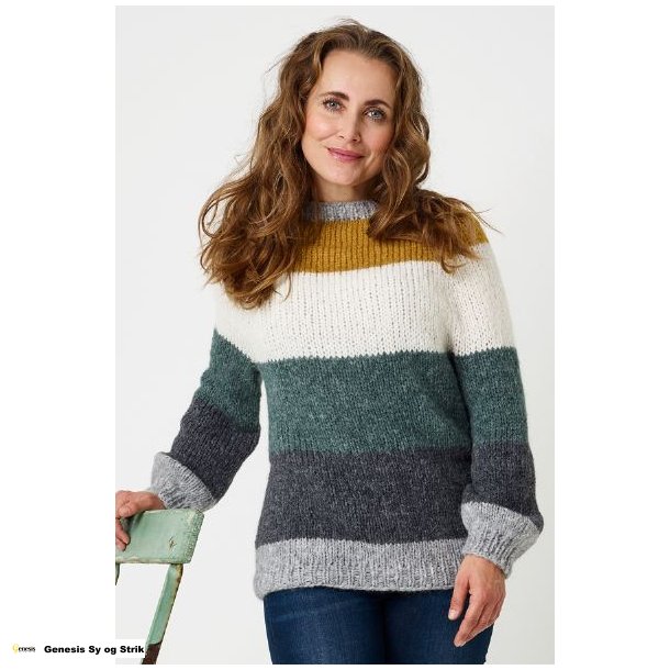Raglansweater i striber
