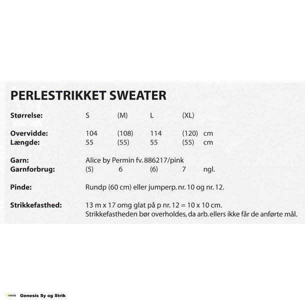 Perlestrikket sweater