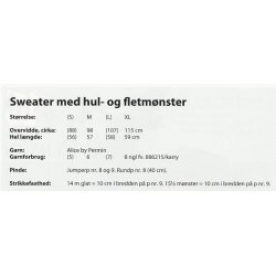 Sweater med hul- og fletmnster
