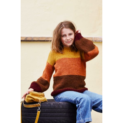 Stribet sweater til brn