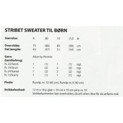 Stribet sweater til brn