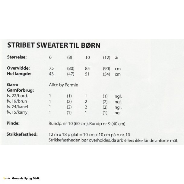 Stribet sweater til brn