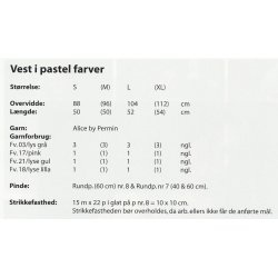 Vest i pastel farver
