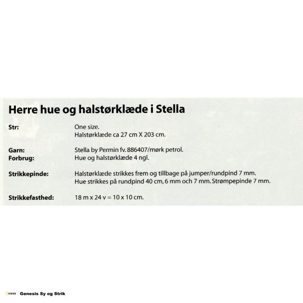 Herre hue og halstrklde i Stella