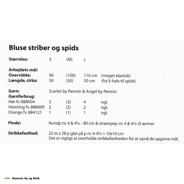 Bluse striber og spids