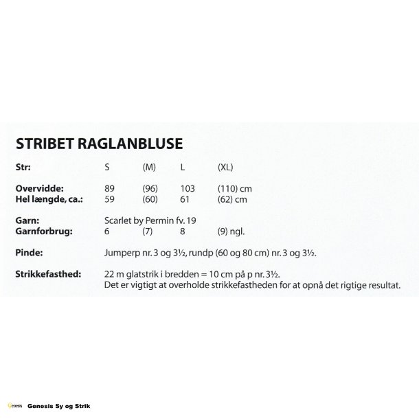 Stribet raglanbluse