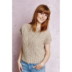 Bluse med rib-effekt