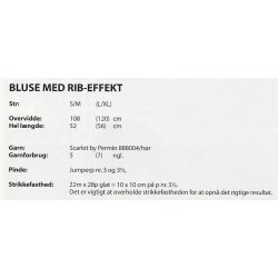 Bluse med rib-effekt