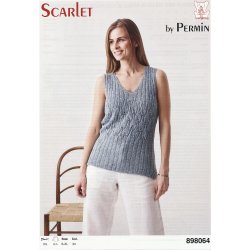 Sommertop med rib og blade