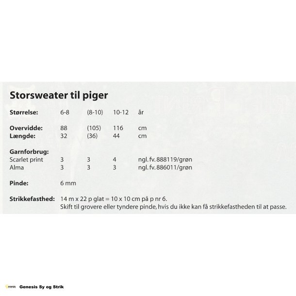 Storsweater til piger