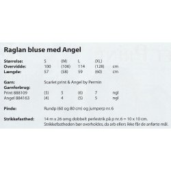 Raglan bluse med Angel
