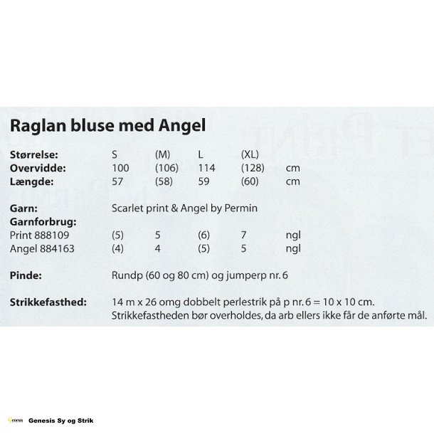 Raglan bluse med Angel