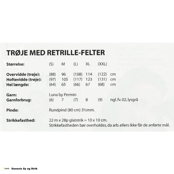 Trje med retrille - felter