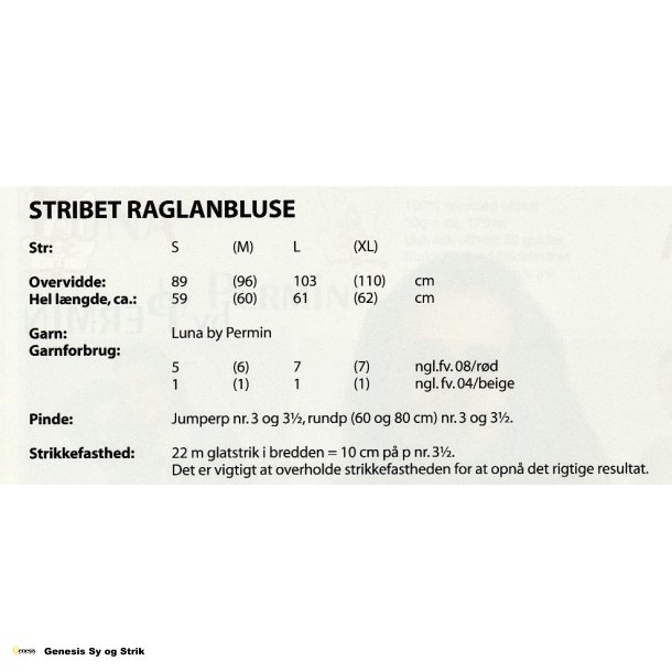 Stribet Raglanbluse