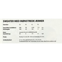 Sweater med mnstrede rmer