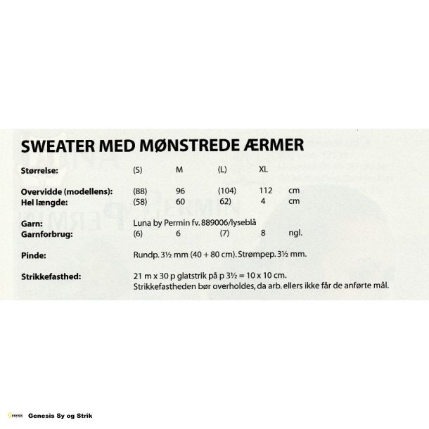 Sweater med mnstrede rmer