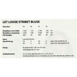 Let loose stribet bluse i Luna